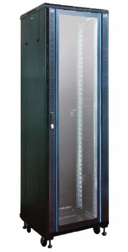 [CH-61042CW] ราคา ขาย จำหน่าย LINK RACK 19” CURVE-WAVE RACK 42U, (60 x 100 cm.) Color : Black Dimension (cm) W x D x H : 60 x 100 x 207