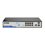 [DGS-F1210-10PS-E] D-Link Smart 142W PoE Switch 8 PoE Gigabit Ports + 2 SFP slot