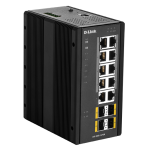 [DIS-300G-14PSW] D-Link 14-port Gigabit Layer 2 Managed PoE (240W) Industrial Switch with 6-port Gigabit Uplinks