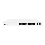 [FS-124E-FPOE] Fortinet FS-124E-FPOE, Fortinet FortiSwitch, Layer 2 PoE+ Switch, 24xGE RJ45, 4xSFP, 370W PoE