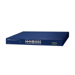 [GS-2210-16T2S] Planet 16-Port 10/100/1000T + 2-Port 1000X SFP Web Smart Ethernet Switch
