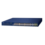 [GS-4210-24PL4C] Planet 24-Port 10/100/1000T 802.3at PoE + 4-Port Gigabit TP/SFP Combo Managed Switch
