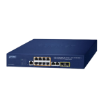 [GS-4210-8P2C] Planet 8-Port 10/100/1000T 802.3at PoE + 2-Port 10/100/1000T+ 2-Port 100/1000X SFP Managed Switch
