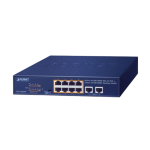 [GSD-1008HP] Planet 8-Port 10/100/1000T 802.3at PoE + 2-Port 10/100/1000T Desktop Switch (120 watts)