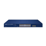 [GSW-1820HP] Planet 16-Port 10/100/1000T 802.3at PoE + 2-Port 1000X SFP Gigabit Ethernet Switch
