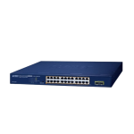 [GSW-2620HP] Planet 24-Port 10/100/1000T 802.3at PoE + 2-Port 1000X SFP Gigabit Ethernet Switch