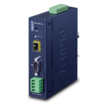 [ICS-2105AT] Planet Industrial 1-port RS232/422/485 Serial Device Server with 1-Port 100BASE-FX SFP (-40~75 degrees C)