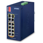 [IFGS-1022HPT] Planet Industrial 8-Port 10/100TX 802.3at PoE + 2-Port Gigabit TP/SFP Combo Ethernet Switch