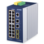 [IGS-20160HPT] Planet Industrial L3 16-Port 10/100/1000T 802.3at PoE + 2-Port 10/100/1000T + 2-Port 1G/2.5G SFP Managed Ethernet Switch