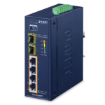 [IGS-624HPT] Planet Industrial 4-Port 10/100/1000T 802.3at PoE + 2-Port 100/1000/2500X SFP Ethernet Switch