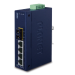 [ISW-511T] Planet Industrial 4+1 100FX Port Multi-mode Industrial Ethernet Switch - 2km (-40 ~ 75 degrees C operating temperature)