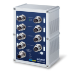 [ISW-800T-M12] Planet Industrial IP67 Rated 8-Port 10/100Mbps M12 Fast Ethernet Switch with Wide Operating Temperature