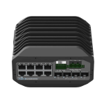 [RG-IS5200-8GT4XS] Ruijie Industrial Switch 8 x 1GE RJ45 ports, 4 x 10GE SFP+ ports, single AC power input, DIN rail mounting