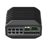 [RG-IS5200-8GT4XS-UP-DC] Ruijie Industrial Switch 8 x 1GE RJ45 ports, 4 x 10GE SFP+ ports, PoE/PoE+/PoE++, DIN rail mounting