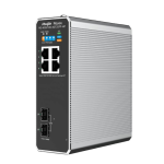 [RG-NIS2100-4GT2SFP-HP] Ruijie Industrial Switch 6-Port Cloud Managed Industrial Switch,1 x PoE++ Port,3 x PoE+ Ports,2 x SFP Uplink Ports