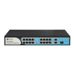 [S1200-16P2G1S] BDCOM 16-Port 100M PoE+ 2-Port Gigabit RJ45 + 1-Port Gigabit SFP Unmanaged PoE Switch