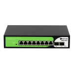 [S1500-8P2S] BDCOM 8-Port Gigabit PoE+ 2-Port Gigabit uplink SFP Unmanaged PoE Switch