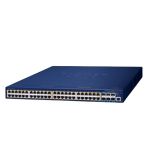 [SGS-6310-48P6XR] Planet Layer L3 48-Port 10/100/1000T 802.3at PoE + 6-Port 10G SFP+ Stackable Managed Switch with 55V DC Redundant Power
