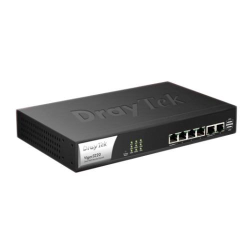 [Vigor3220] ราคา ขาย จำหน่าย DrayTek Vigor 4Wan VPN Concentrator, GbE, 100000 Session, 1Lan, 100VPN Tunnels, 2USB