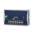 [WGS-4215-16P2S] Planet Industrial 16-Port 10/100/1000T 802.3at PoE + 2-Port 100/1000X SFP Wall-mounted Managed Switch