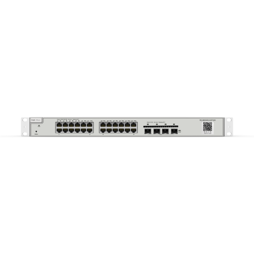 [RG-NBS5200-24GT4XS] Ruijie Switch 24-Port L2+ Managed 10G Switch, 24 Gigabit RJ45 Ports, 4 *10G SFP+ Slots,19-inch Rack-mountable Steel Case, Static Routing